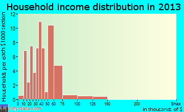 Bainbridge household income distribution