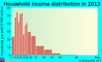 Bluffton household income distribution