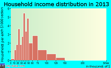 Plymouth household income distribution