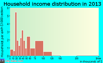 Pulaski household income distribution