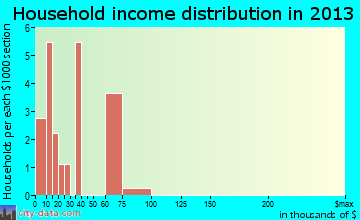 Rodney household income distribution