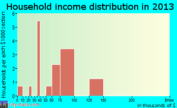 Silver Springs household income distribution