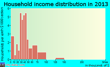 Salem household income distribution