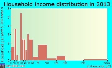 Thurman household income distribution
