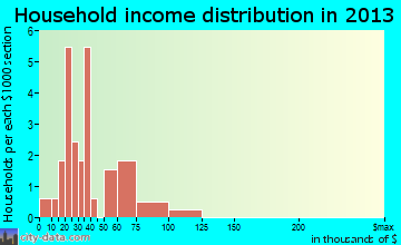 Weldon household income distribution