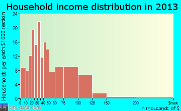 Williamsburg household income distribution