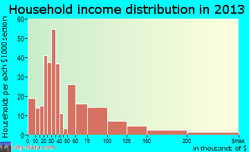 Adel household income distribution