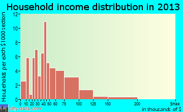 Allison household income distribution