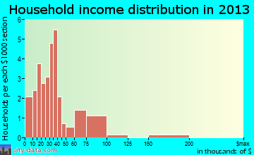 Auburn household income distribution