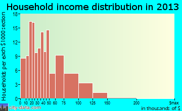 Bellevue household income distribution