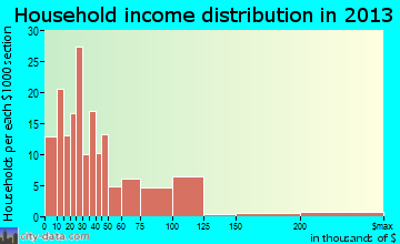 Clarion household income distribution
