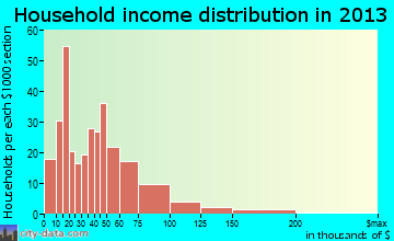 Forest City household income distribution