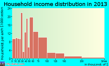 Garner household income distribution