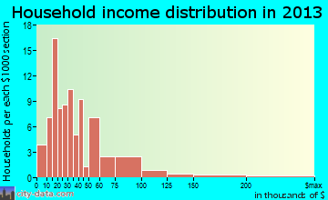 Laurens household income distribution