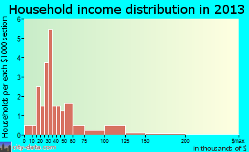 Melvin household income distribution
