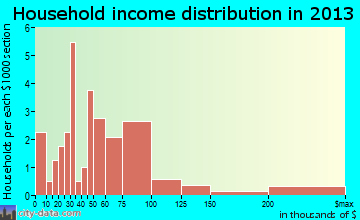 Minden household income distribution