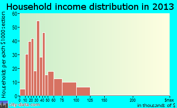 New Hampton household income distribution