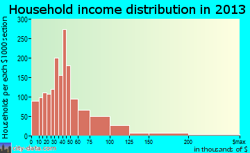 Junction City household income distribution
