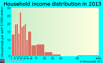 Holton household income distribution