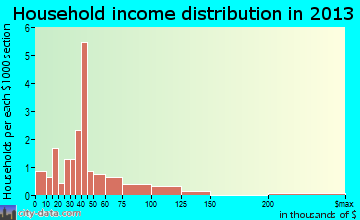 Burdett household income distribution