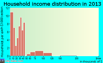 Bird City household income distribution