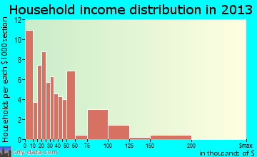Udall household income distribution