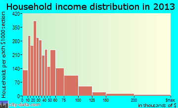 Salina household income distribution
