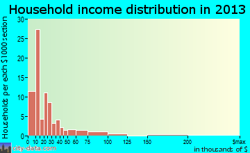 Brownsville household income distribution