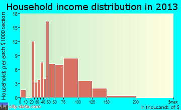 Eielson AFB household income distribution