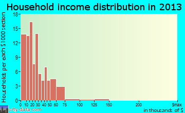 Burkesville household income distribution