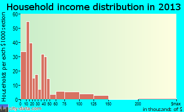 Louisa household income distribution