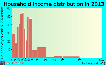 Oak Grove household income distribution