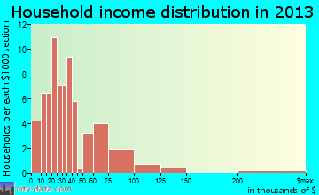 Salem household income distribution