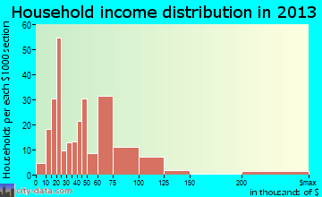 Walton household income distribution
