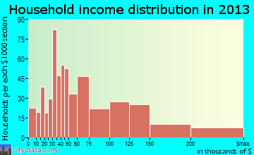New River household income distribution