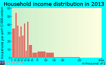 Williamsburg household income distribution