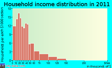 Carter household income distribution