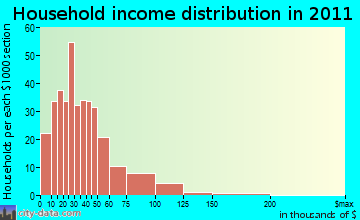 New Concord household income distribution
