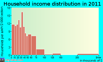 Cane Valley household income distribution