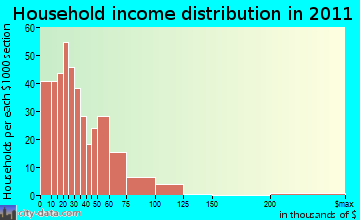Mill Springs household income distribution