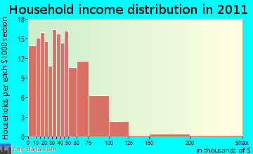 Cerulean Springs household income distribution