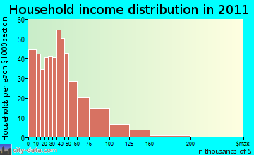 Raccoon household income distribution