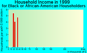 North Muskegon household income for Black or African American householders
