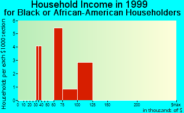 Saline household income for Black or African American householders