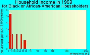 Farmington household income for Black or African American householders