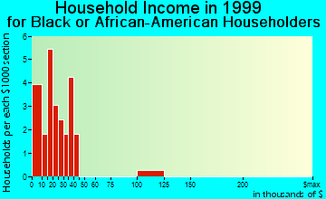 Haynes household income for Black or African American householders