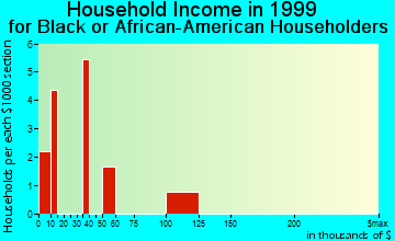 South Sioux City household income for Black or African American householders