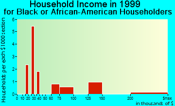 Princeton North household income for Black or African American householders