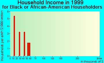 Silver City household income for Black or African American householders