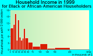 Nyack household income for Black or African American householders